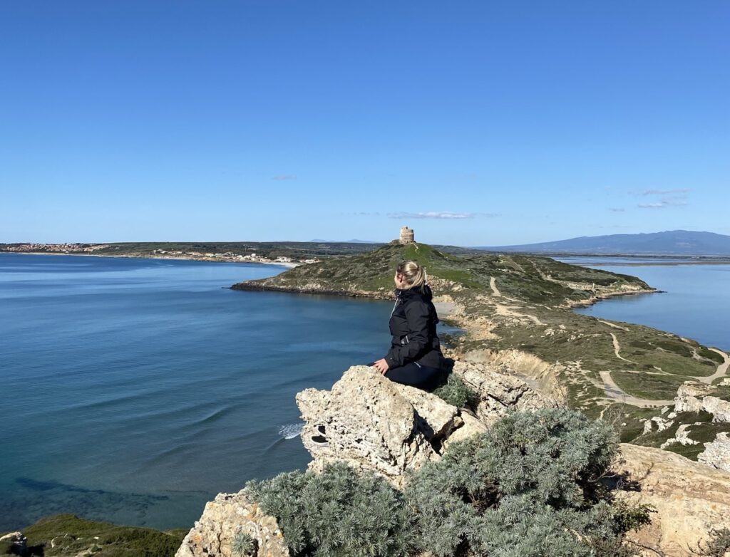 panorama durante trekking per capo san marco a san giovanni di sinis
